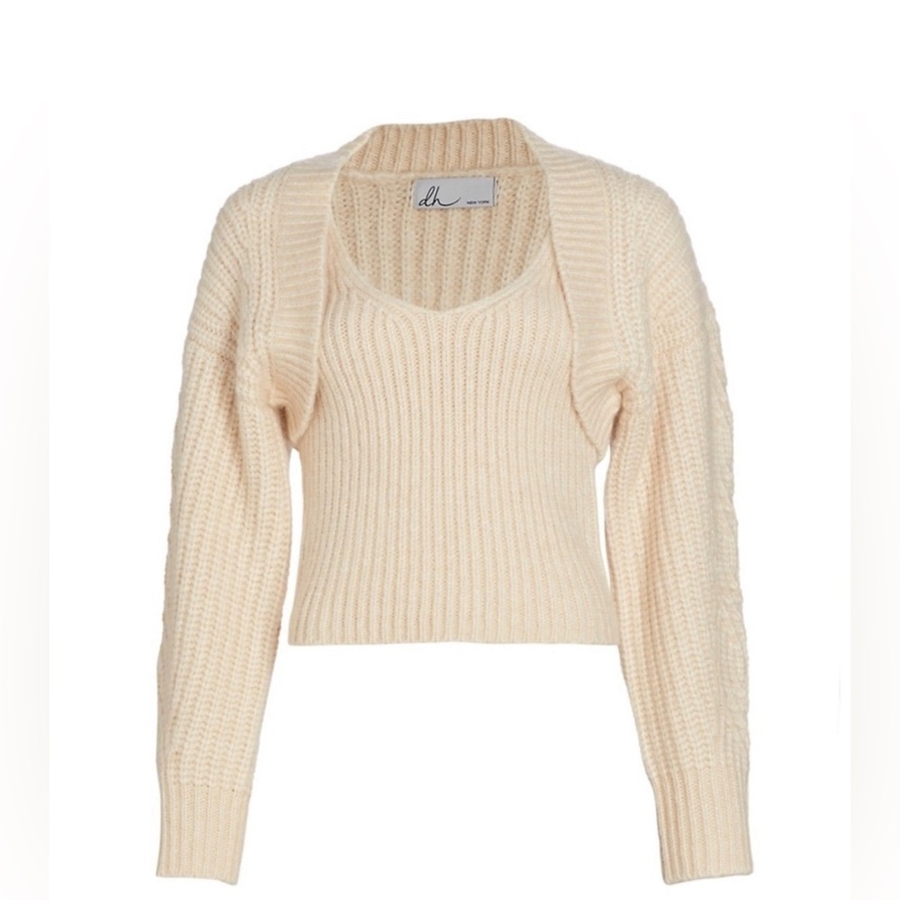 dh New York Rue Sweater Tank Crop Shrug/Cardigan